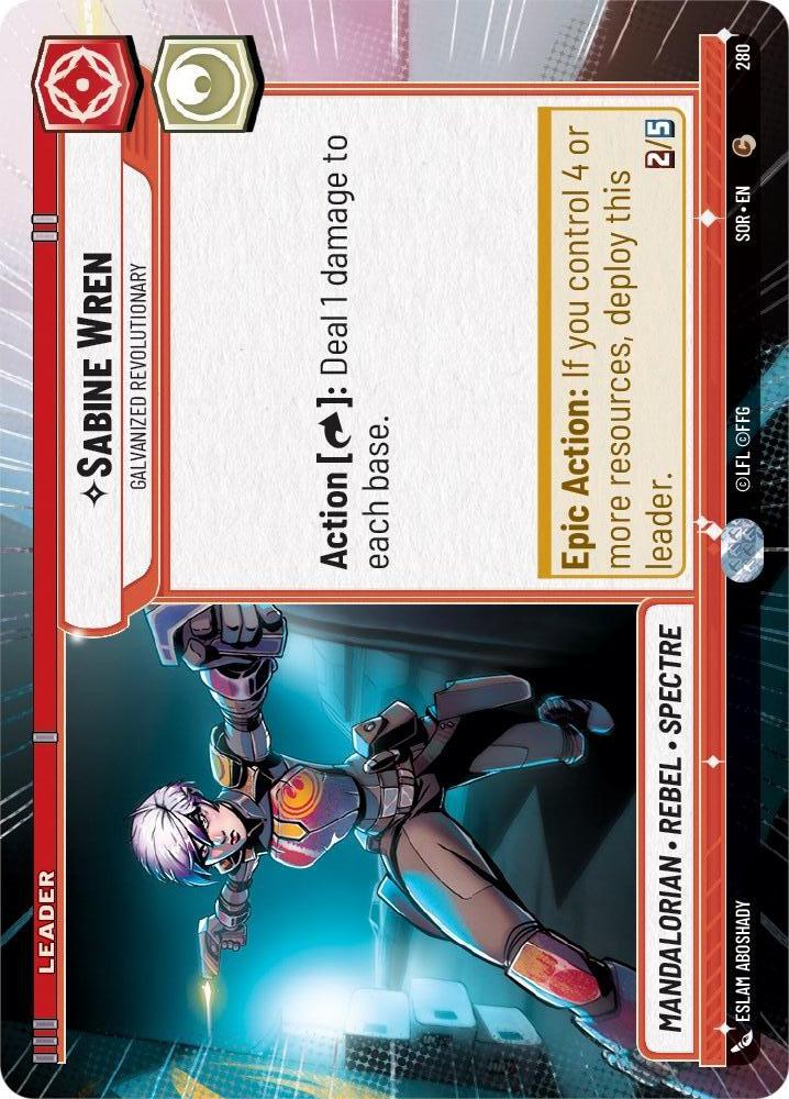 Star Wars: Unlimited: Sabine Wren - Galvanized Revolutionary (Hyperspace) card image