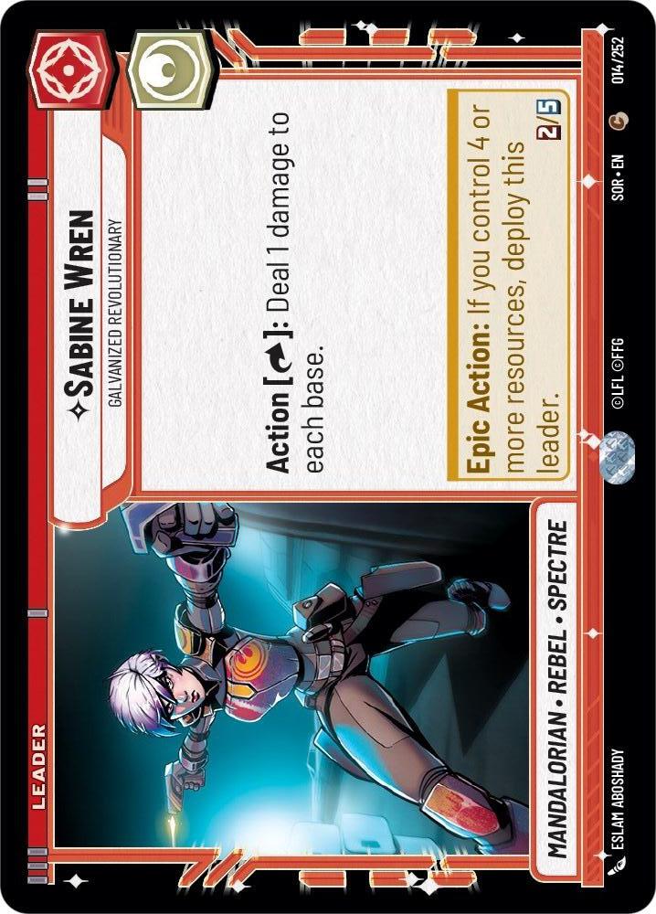 Star Wars: Unlimited: Sabine Wren - Galvanized Revolutionary card image