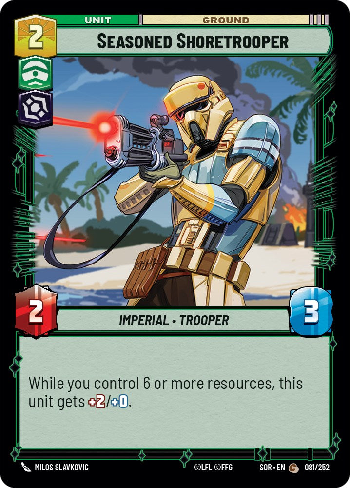 Star Wars: Unlimited: Seasoned Shoretrooper card image