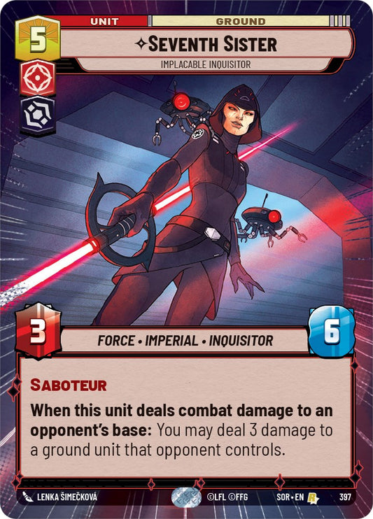 Star Wars: Unlimited: Seventh Sister - Implacable Inquisitor (Hyperspace) card image