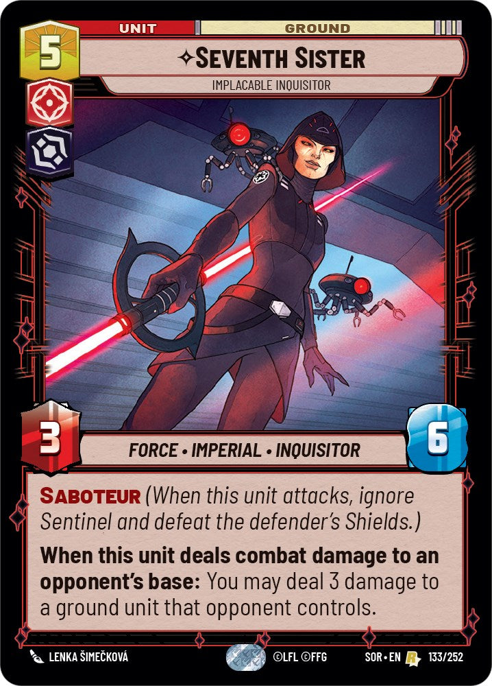 Star Wars: Unlimited: Seventh Sister - Implacable Inquisitor card image