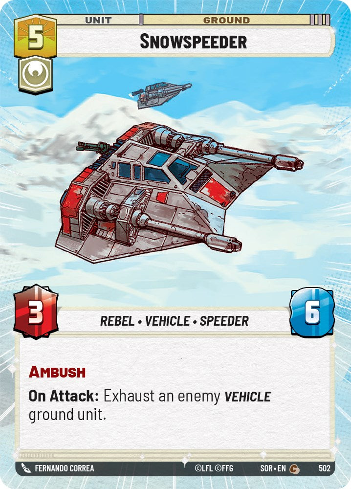 Star Wars: Unlimited: Snowspeeder (Hyperspace) card image