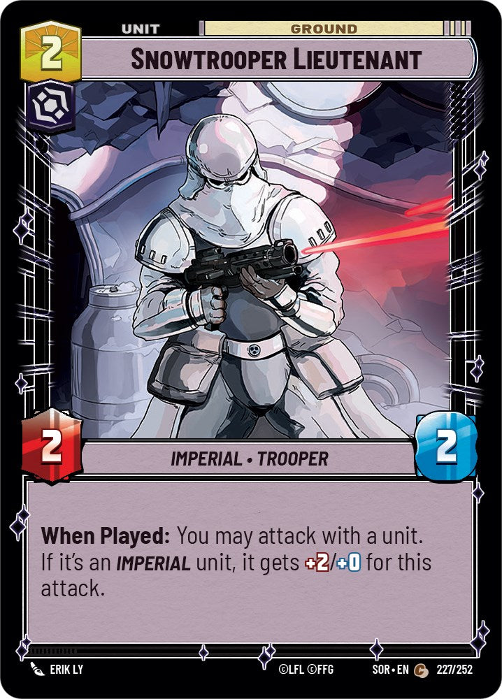 Star Wars: Unlimited: Snowtrooper Lieutenant card image