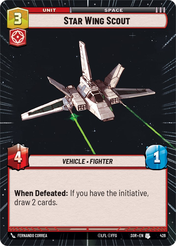 Star Wars: Unlimited: Star Wing Scout (Hyperspace) card image