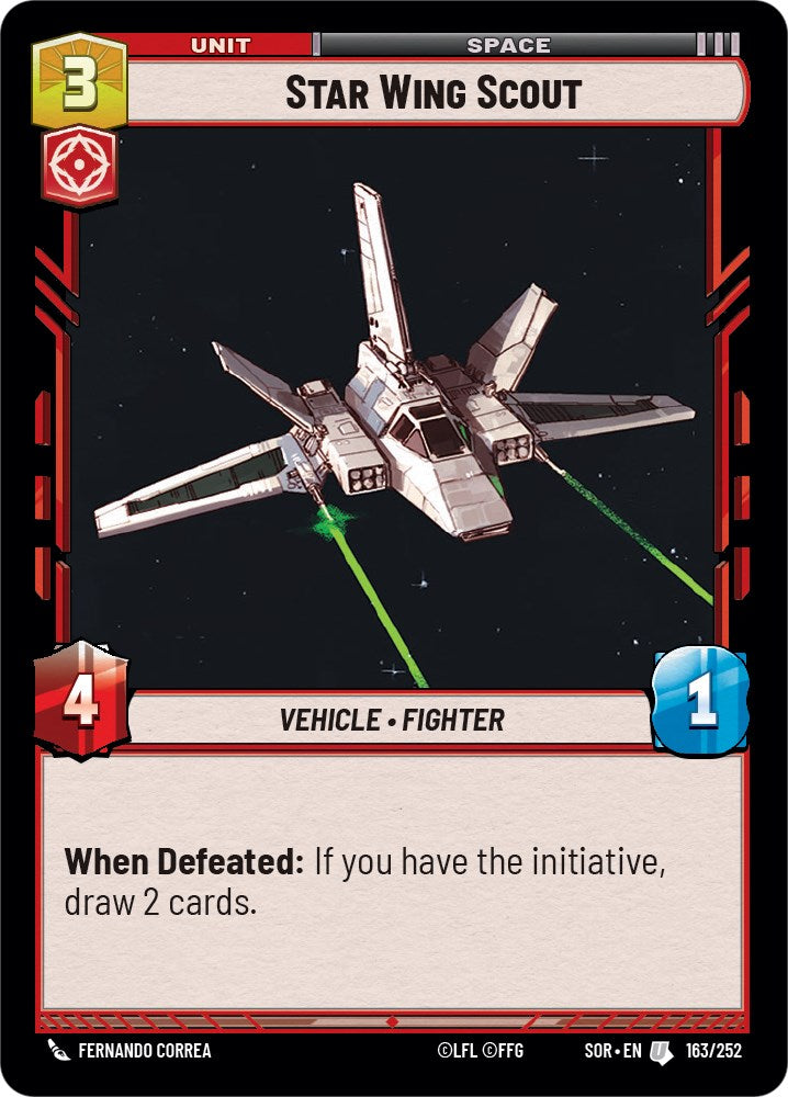 Star Wars: Unlimited: Star Wing Scout card image