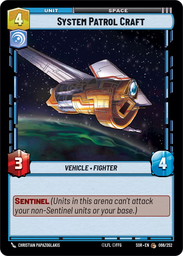 Star Wars: Unlimited: System Patrol Craft card image