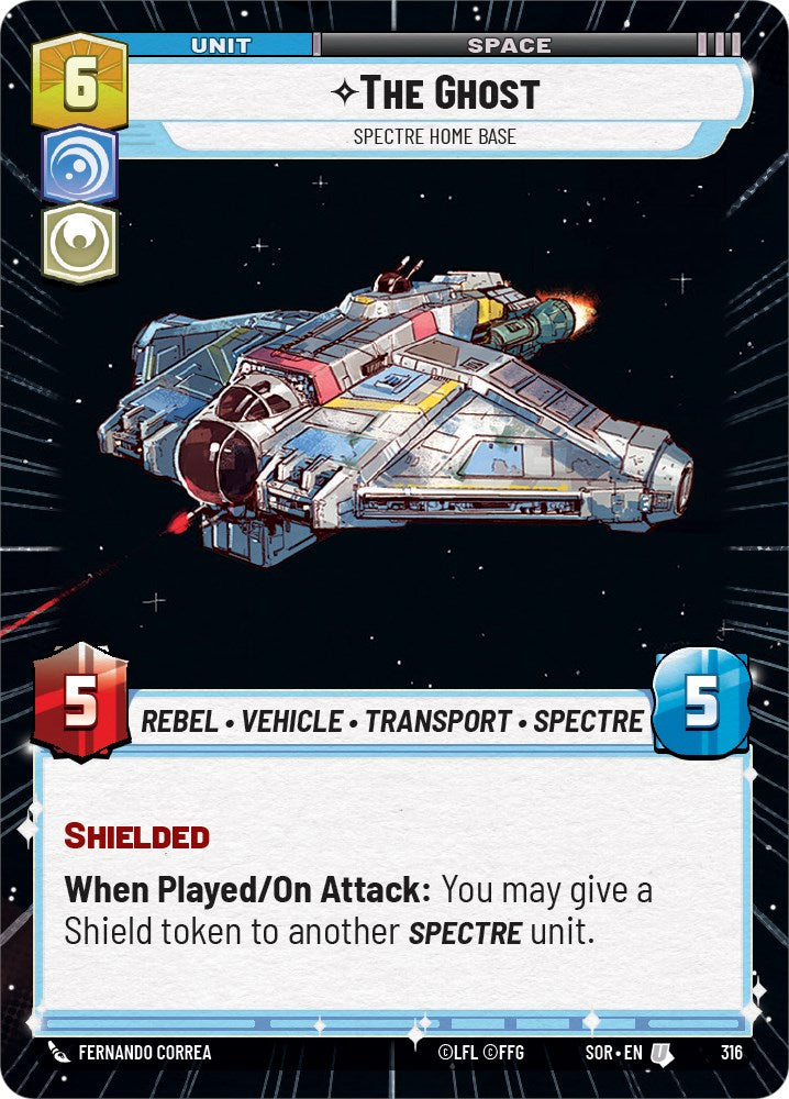 Star Wars: Unlimited: The Ghost - Spectre Home Base (Hyperspace) card image