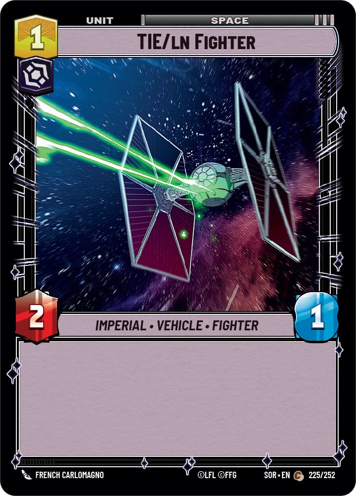 Star Wars: Unlimited: TIE/ln Fighter card image