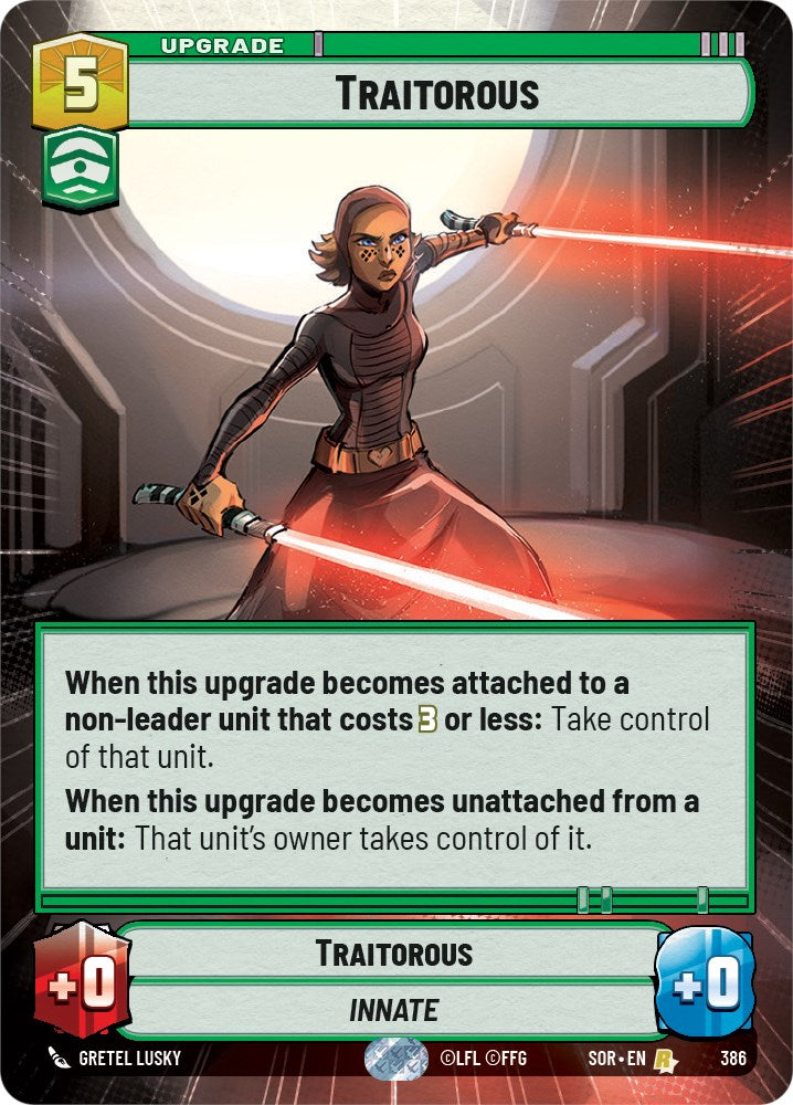 Star Wars: Unlimited: Traitorous (Hyperspace) card image