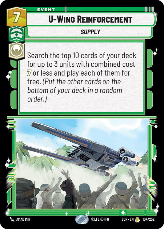 Star Wars: Unlimited: U-Wing Reinforcement card image