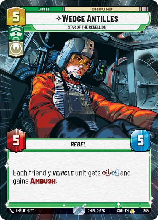 Star Wars: Unlimited: Wedge Antilles - Star of the Rebellion (Hyperspace) card image