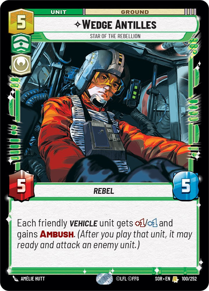 Star Wars: Unlimited: Wedge Antilles - Star of the Rebellion card image