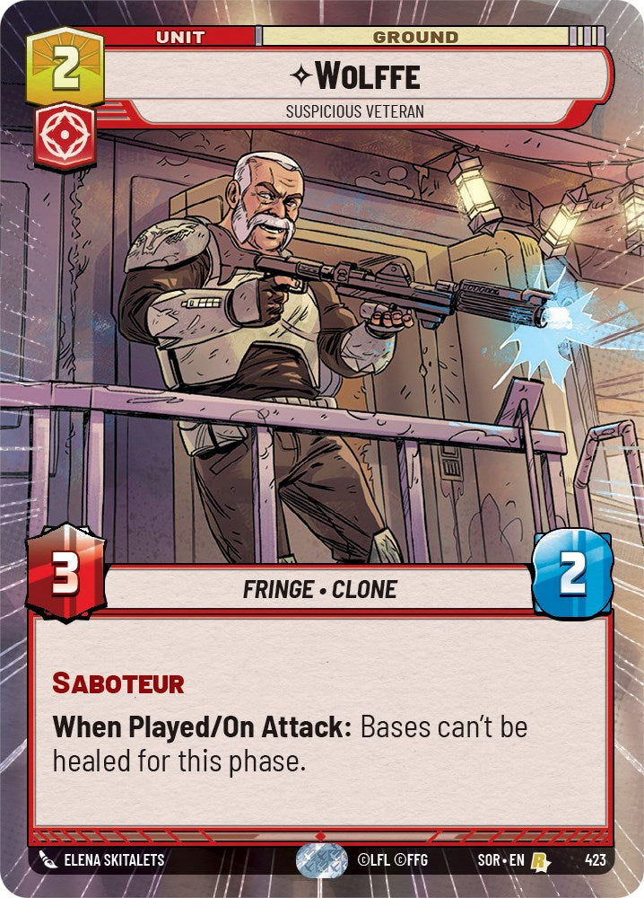 Star Wars: Unlimited: Wolffe - Suspicious Veteran (Hyperspace) card image