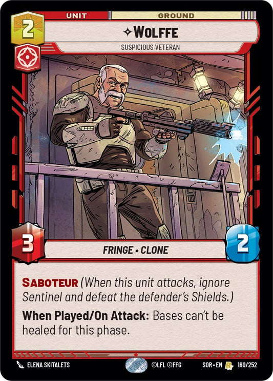 Star Wars: Unlimited: Wolffe - Suspicious Veteran card image